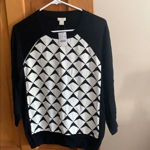 3/4 Black/White Thin Sweater